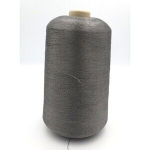 Burke Mills VTG 80s Brt. Poly Grey Embroidery Thread 135/2 Lg Cone 628grs